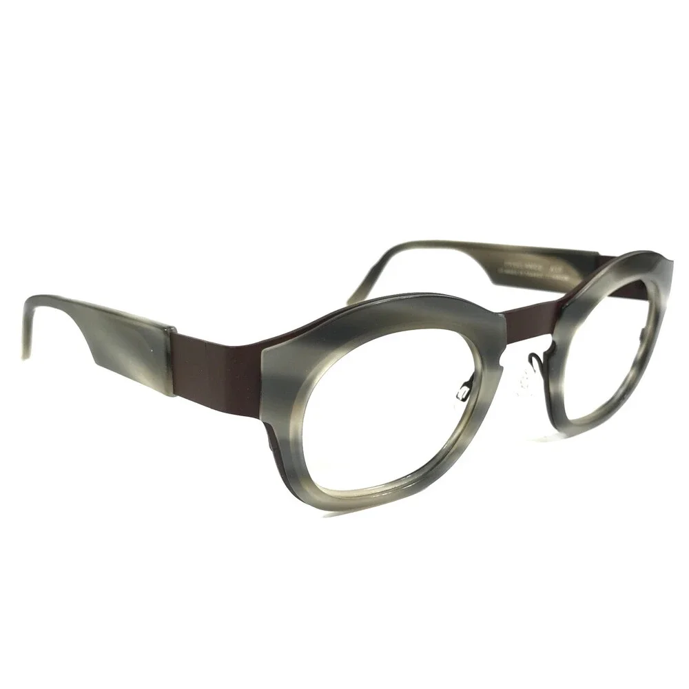 Anne & Valentin Eyeglasses Frames FREELANCE A26 Matte Brown Gray Horn 45-30-130